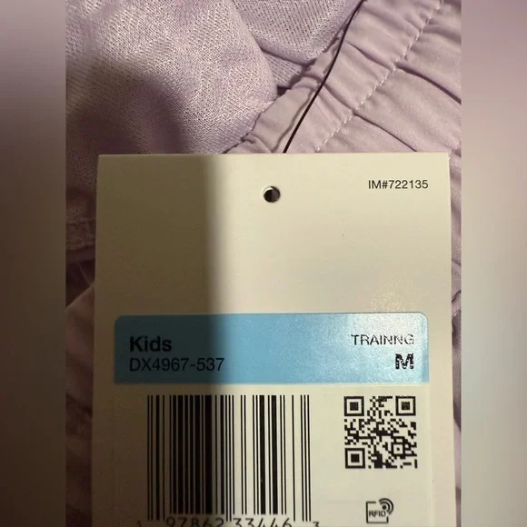 Nike Kids Light Purple Sports Shorts - Picture 5 of 5